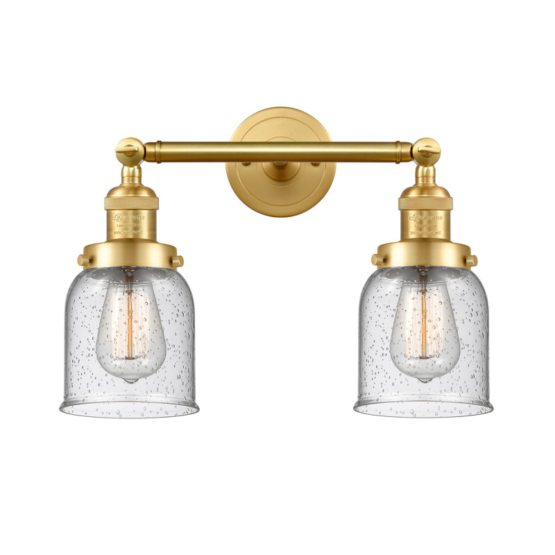 Éclairage pour salle de bain 2 lumières à intensité variable ClipperCove, Ampoule DEL 6 watts Vinage, Seedy, Satin Gold
