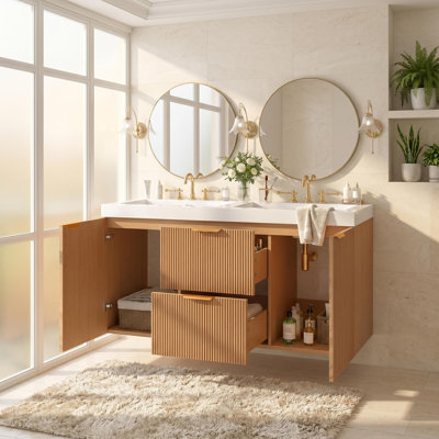 Ensemble de meuble-lavabo mural 48 po