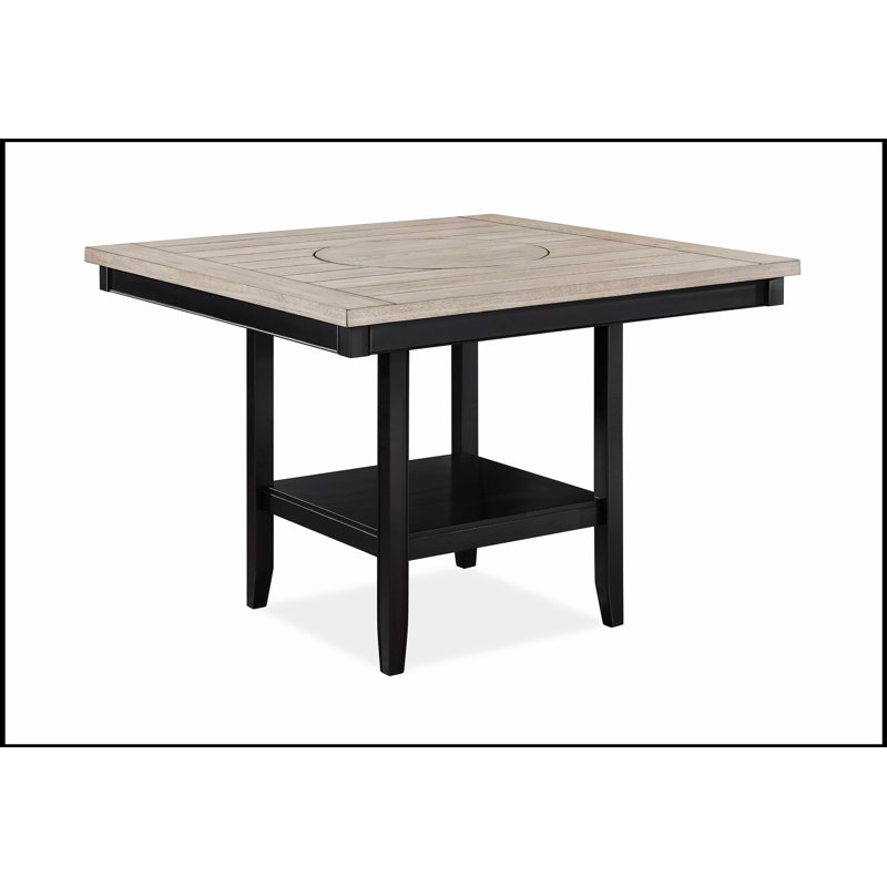 Ensemble de salle à manger de style campagnard contemporain 6 pièces avec paresseux 20 pouces gris clair, chaises et banc rembourrés, fabrication en bois massif