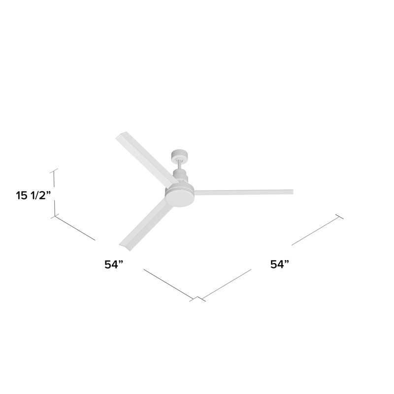 54'' Ceiling Fan, Flat Black