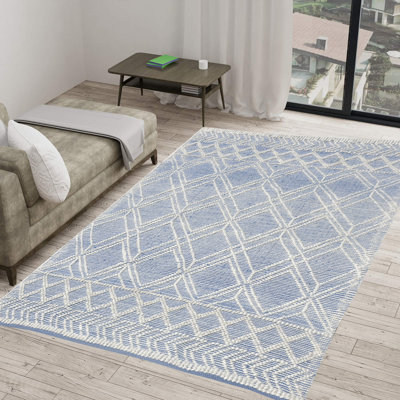 Tapis bleu / ivoire Whelington