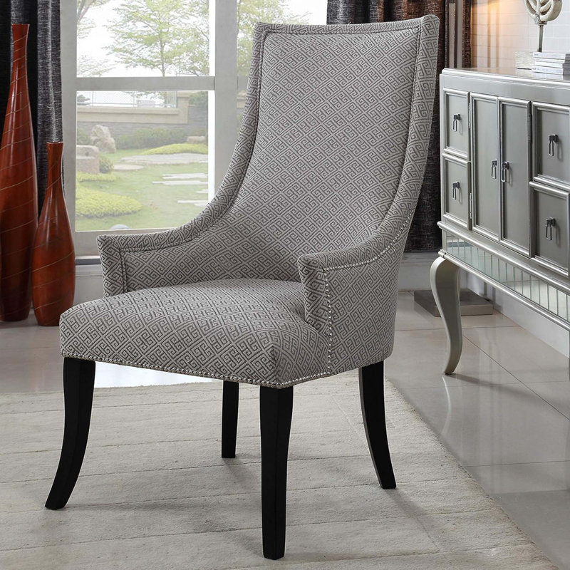 Chaise d'appoint à haut dossier, Gris