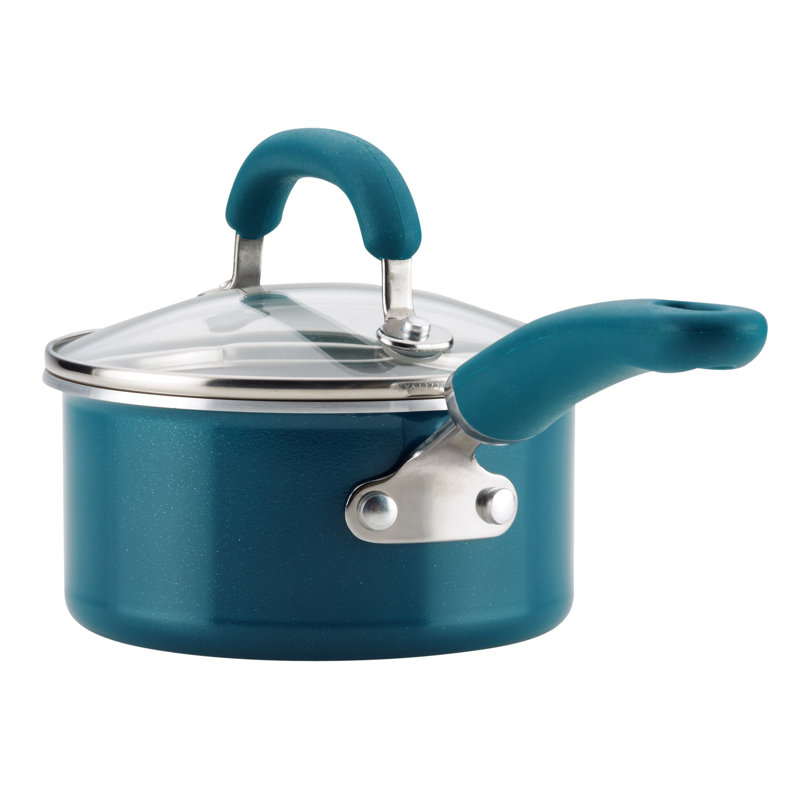 Rachael Ray Create Delicious Aluminum Nonstick Cookware Induction Cookware Set, 13-Piece, Teal Shimmer