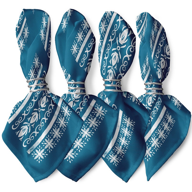 Ensemble de serviettes 4 pièces Aeryn, Bleu sarcelle