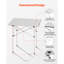 Folding Portable Camping Table Aluminum Outdoor Picnic Roll up Table Carry Bag