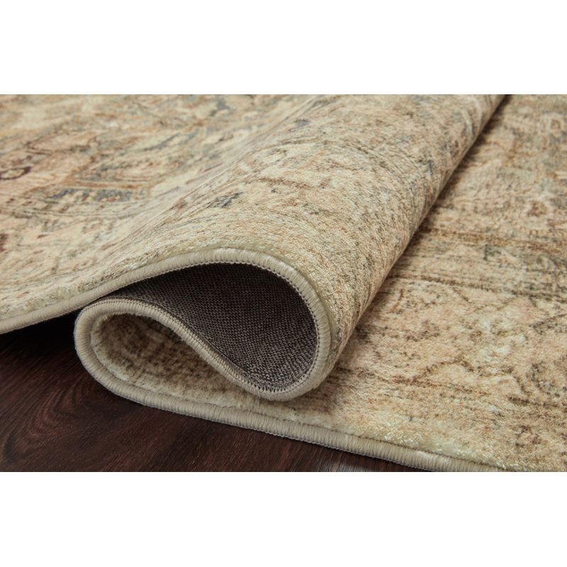 Ivory 8' x 10' Rectangular Easy Care Synthetic Rug