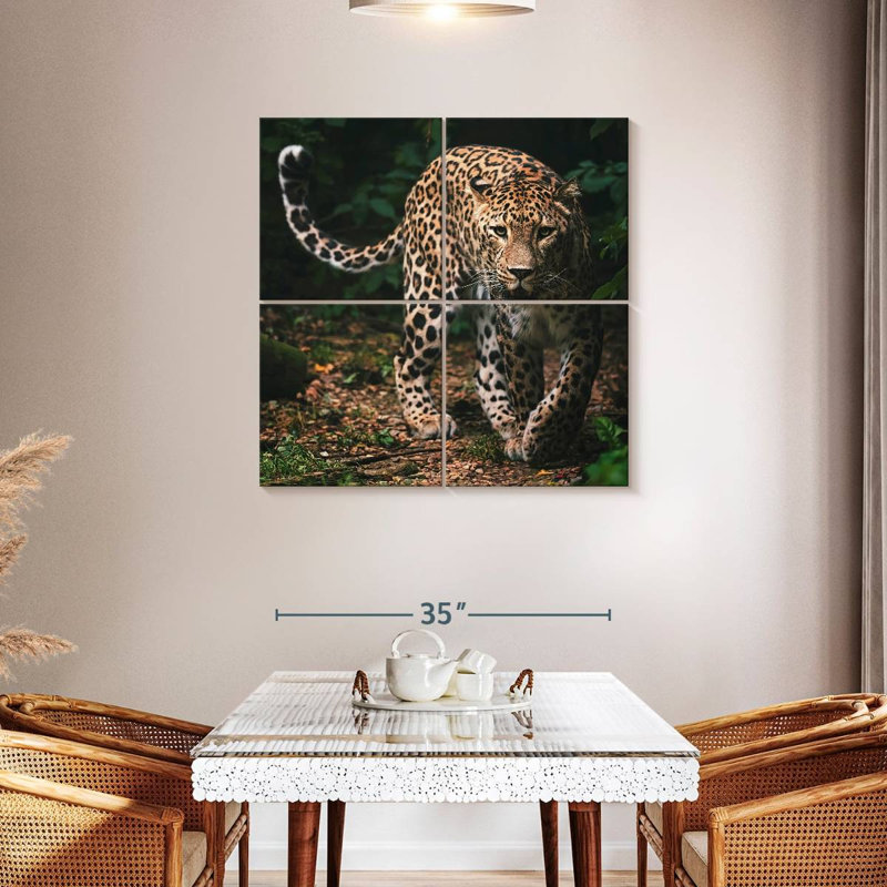 Brampt Wild Persian Leopard, 38" H x 38" W