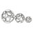 Kibler Aluminum Metal Abstract Cutout Orb Decorative Sculpture, Set of 3 8", 6", 4"W-2048488158