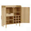 Armoire à café moderne avec tablettes réglables, supports à verres à vin et tiroir caché pour un rangement polyvalent et un design élégant-162038565