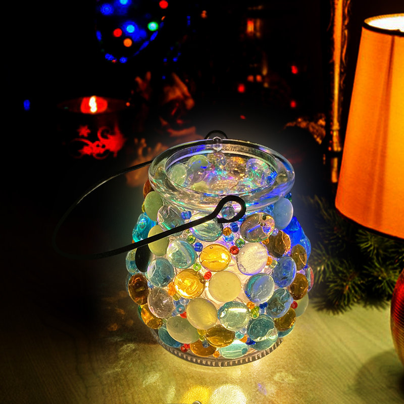 Bougie en verre bricolage paquet Saint-Valentin lumière faire à la main jouet parent-enfant cristal cadeau lumineux 50 ml