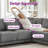 Geier L-Shaped Sectional Sofa, Gray Corduroy Couch with Reversible Chaise-2085054226