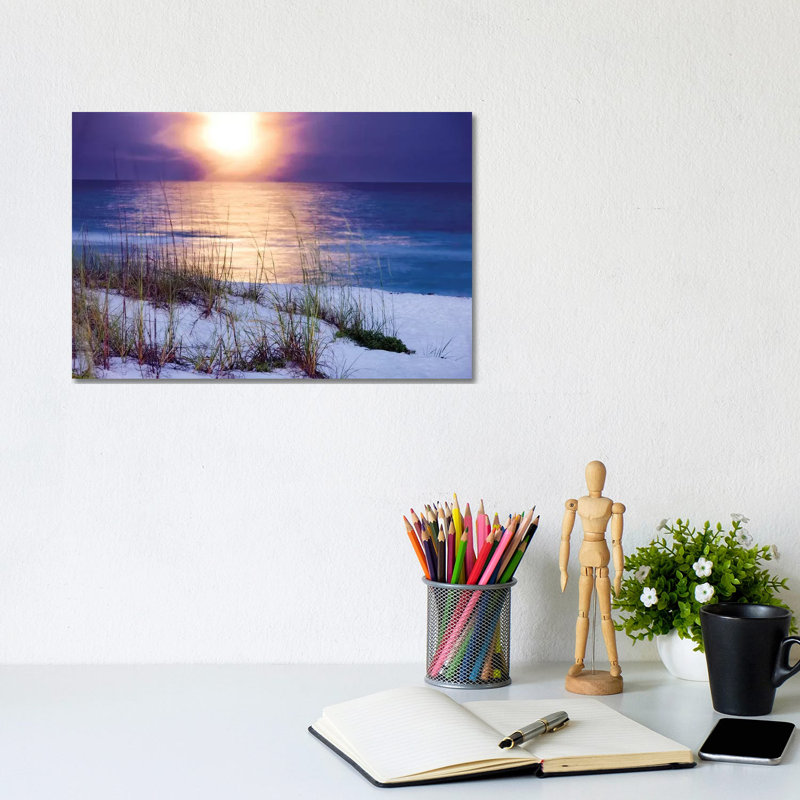 Pensacola Moonrise by Mike Jones - Wrapped Canvas Print, 20.32 cm H x 30.48 cm W