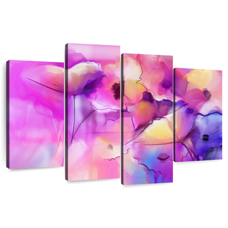Avery Hot Pink Abstract, 22'' H X 36'' W