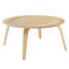 Table basse circulaire de style Mid-Century légèrement biseautée-1551831167
