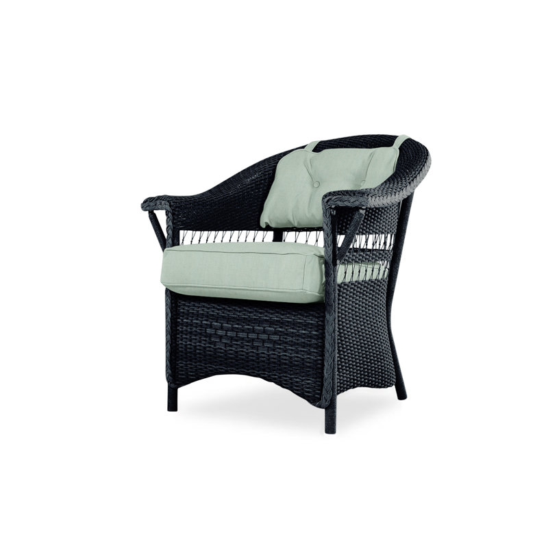 Nantucket Outdoor Dining Armchair, Rumba Nickel, Ebony