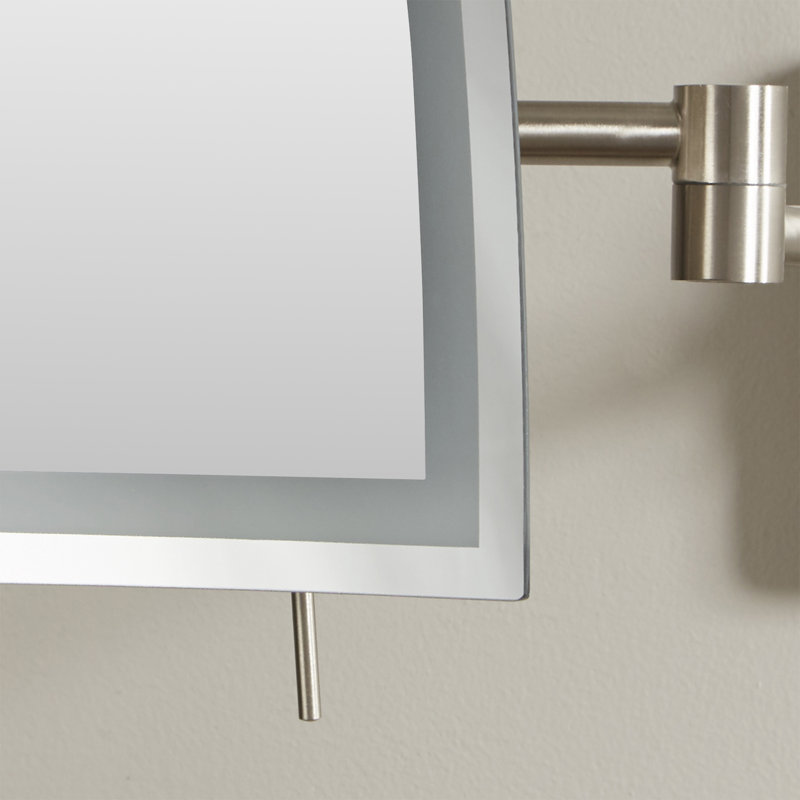 Miroir de maquillage mural lumineux 6,5 "x 9" Almarina, Nickel