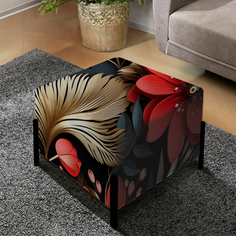 Dalyn - Repose-pieds floral carré