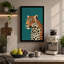 Teal Leopard Profile Modern - Print-136783797-136783799