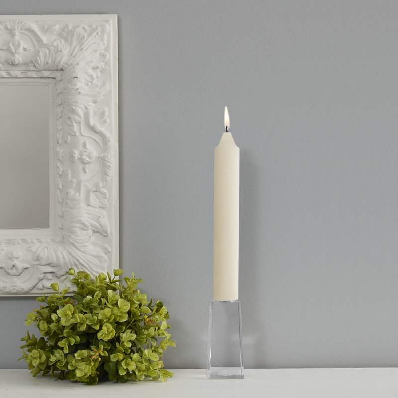 Timberline Collenette Dinner Candle Taper, 9" H x 1.25" W x 1.25" D, Ivory
