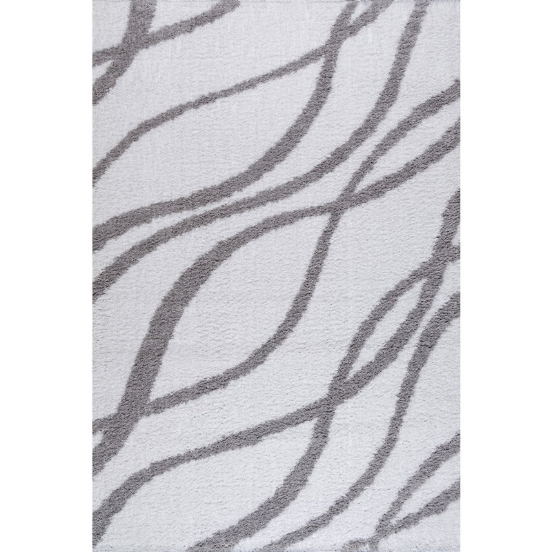 Tapis abstrait en polyester tissé à la machine Atascadero, Rectangle 1 pi 8 po x 2 pi 7 po