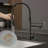 Commercial Stainless Steel Kitchen Faucet With Pull Down Sprayer, Single Handle Single Lever Kitchen Sink Faucet