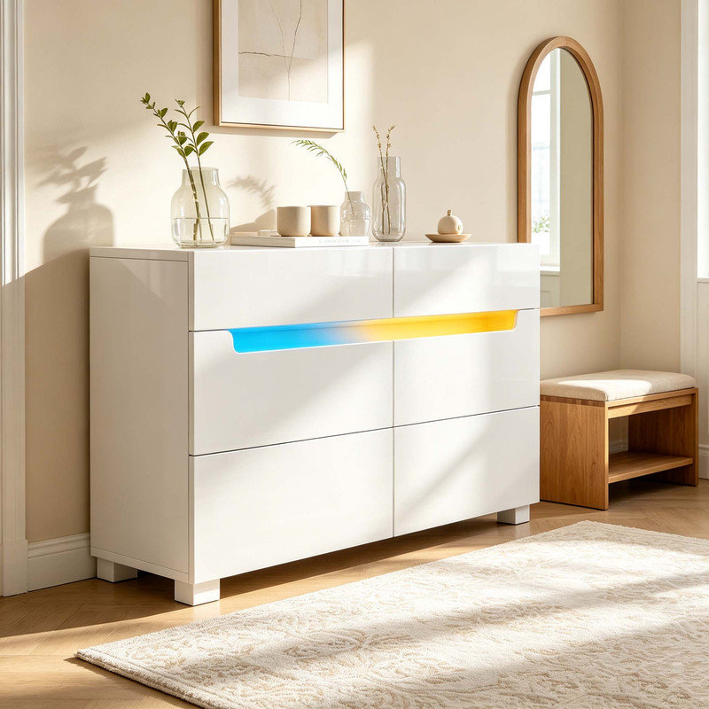 120 cm W Chest of 6 Drawers