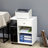 Mobile Printer Stand, Rolling File Cabinet With Wheels, Accent Cabinet With Adjustable Shelf, Drawer and CPU Stand