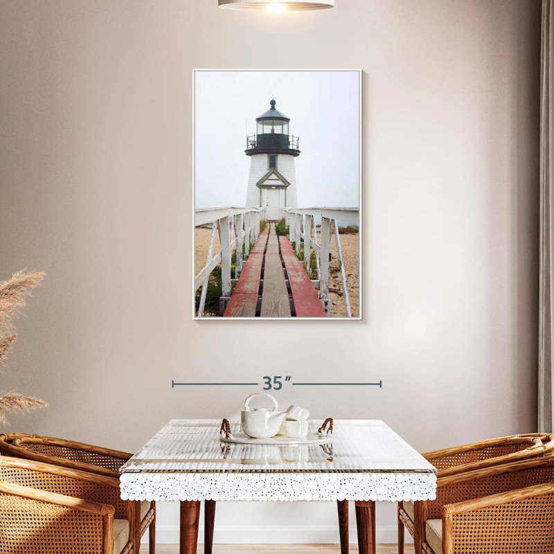Phare de Brant Point, Floating Frame White, 29" x 43"