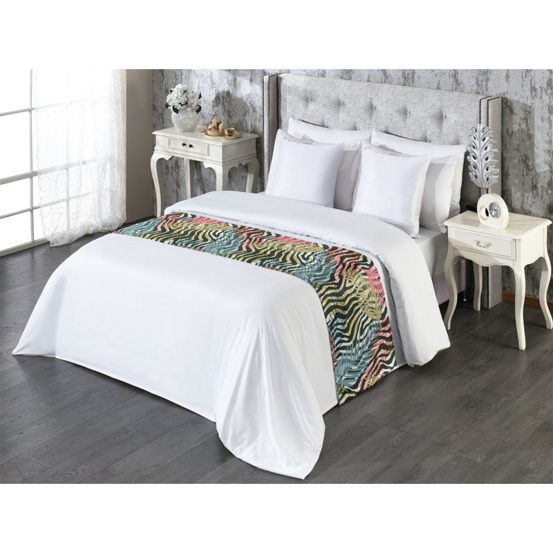 Tapis de lit Ambesonne Tropical Boho Hawaii Vibes Palms, Très grand lit
