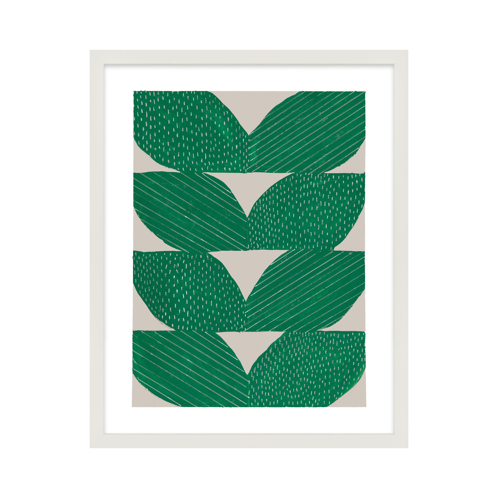 Chevron by Andrea Stokes, 30" H x 24" W x 1.25" D, White
