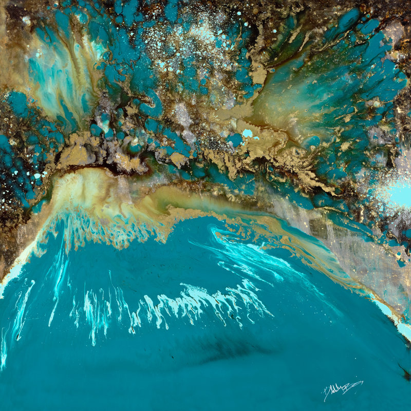 Dynamic V Painting by Blakely Bering, Plexi, 36" H x 36" W