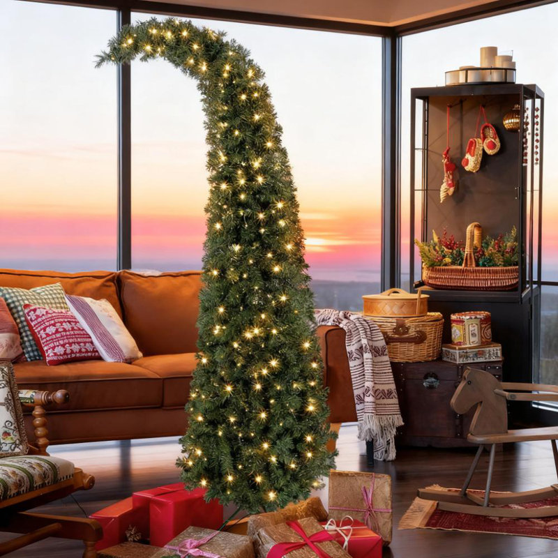 Arbre de Noël 7 pi avec support en métal et DEL