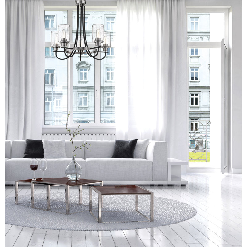 Clifton 3 - Light Steel Dimmable Chandelier