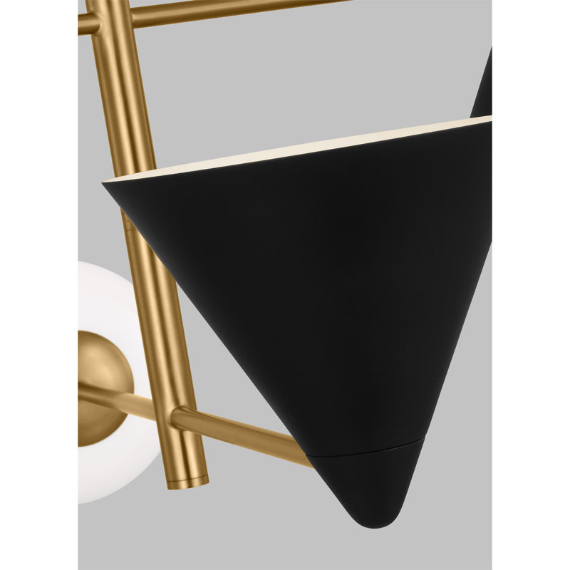 Cosmo 4 - Light Chandelier, White/Black, 16.12" H x 36" W x 36" D