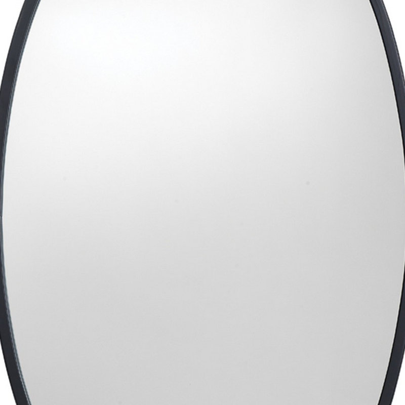 Miroir de salle de bain rond, Noir