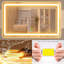 Grand miroir de maquillage lumineux, miroir grossissant 15X, port de charge USB, support de table / mural, pour salle de bain