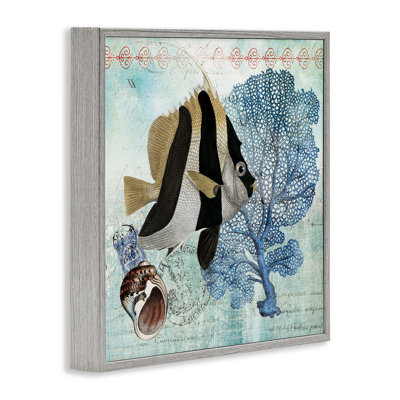 Vintage Tropical Fish Collage Giclee Art, design by Susan Arnot