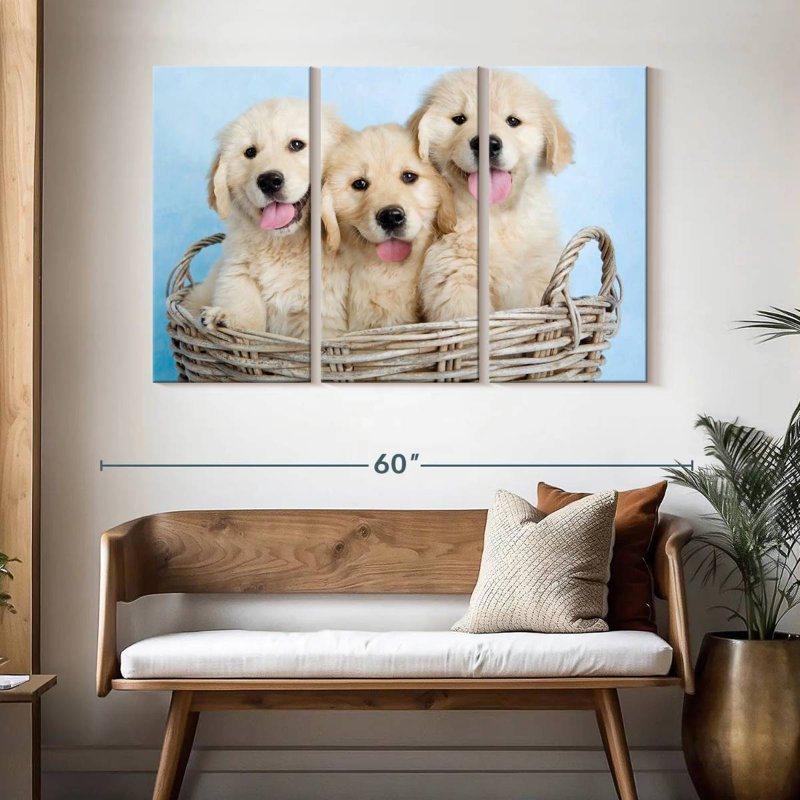 Brampt Buffy Biskit And Beau, 32" H x 50" W