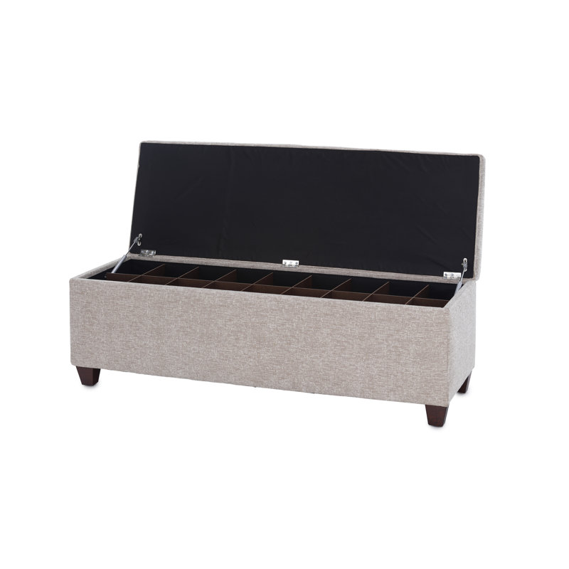 Banc de rangement à couvercle rabattable Cappiello, Chameau