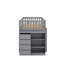 Lit superposé simple au-dessus de simple avec 3 tablettes et 4 tiroirs-1726941610
