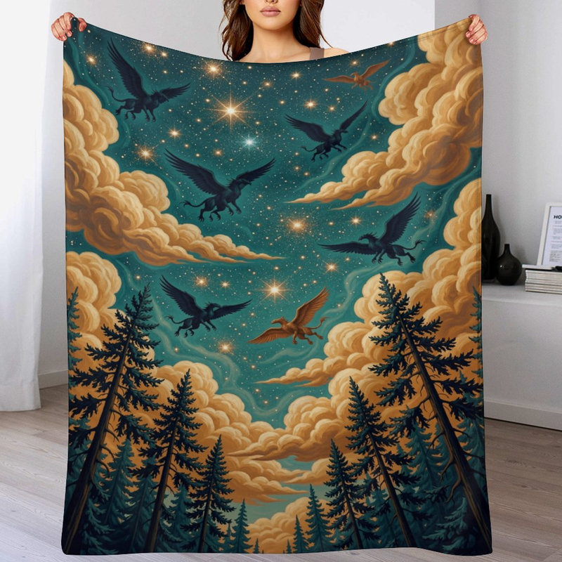 Jeté en flanelle Starry Night Sky, 40 po x 50 po