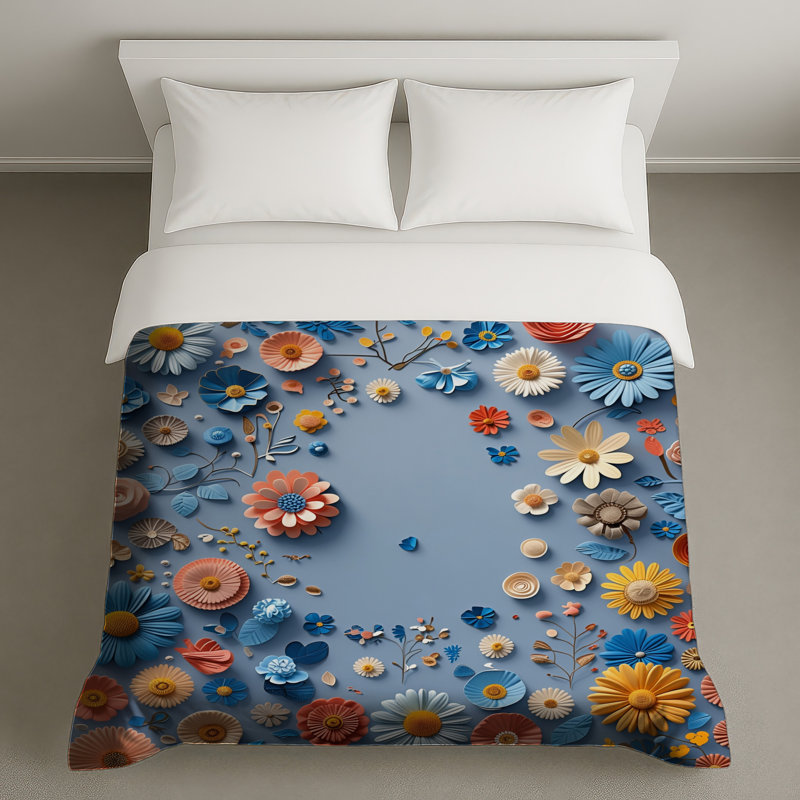 Housse de couette Art Floral Bedding, Lit simple