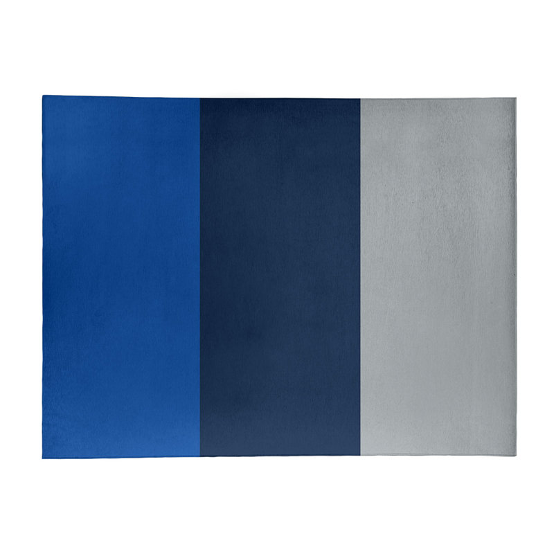 Tapis bleu royal rayures royal national hockey, Rectangle 8 pi x 10 pi