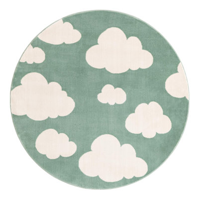 Unique Loom Clouds Whimsy Kids Rug