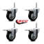 Ensemble de roulettes 4 po 4 po-101371826