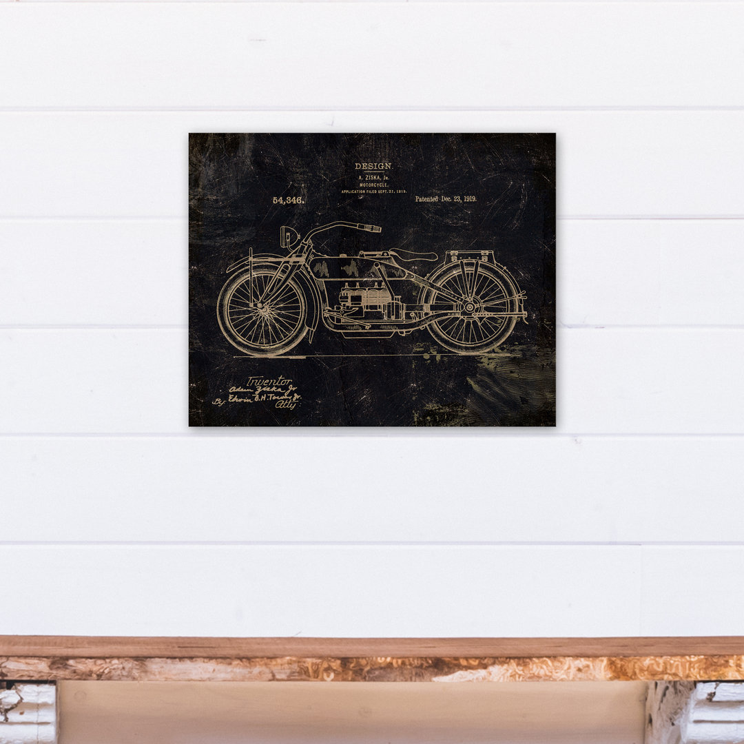 " Motorcycle Patent Print 1919 " Williston Forge