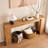 71" Extra Long Console Table - Farmhouse Narrow Entryway Hallway Sofa Table for Living Room, Natural Oak-469996111