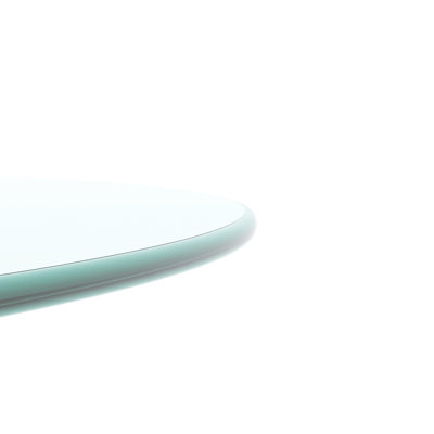 Plateau de table rond en verre trempé transparent de 20 po, 1/4 po d'épaisseur, résistant à l'usure et à la chaleur, pour surface de bureau, transparent, impact