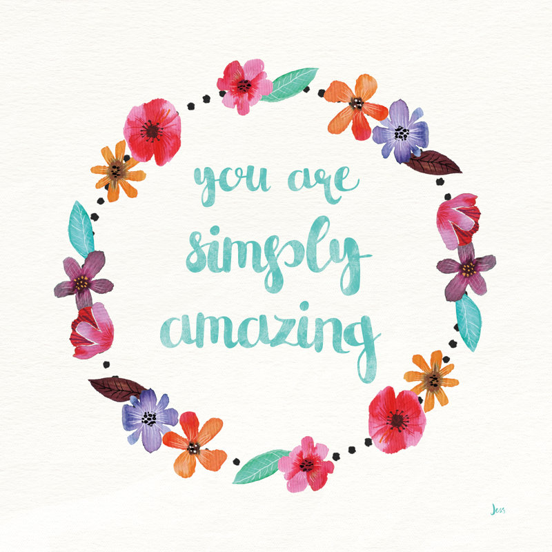 Simply Amazing I Blue by Jess Aiken - Wrapped Canvas Print, 122cm H x 122cm W x 3.8cm D