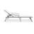 Marlin Outdoor Patio Reclining Chaise Lounge Arm Chair with Gray Powder-Coated Aluminum Frame- Breathable Sling Mesh Fabric, Adjustable Backrest-88151482